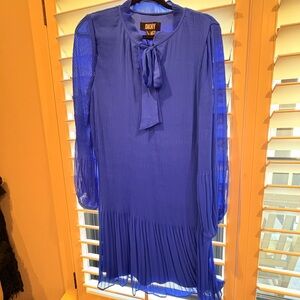 DKNY Long Sleeve Royal Blue Dress
